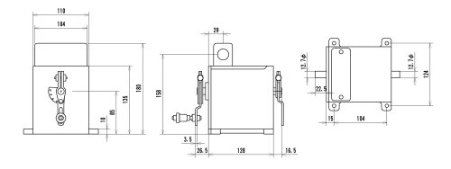 PM-2　ｺﾝﾄﾛｰﾙﾓｰﾀ　24V　2軸　図面